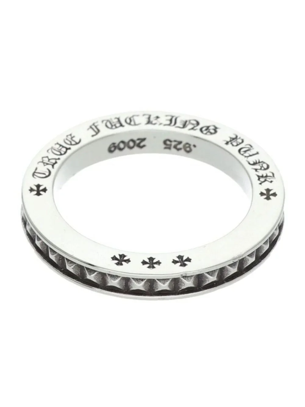 Chrome Hearts Tfp Pnk Bby True Fckin Punk Baby Silver Ring